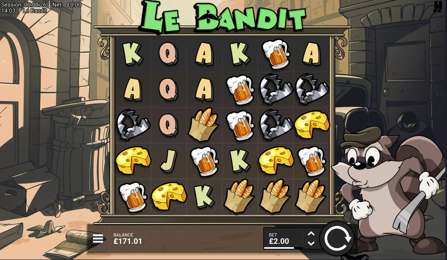 Le Bandit скриншот — активация Free Spins и Golden Squares