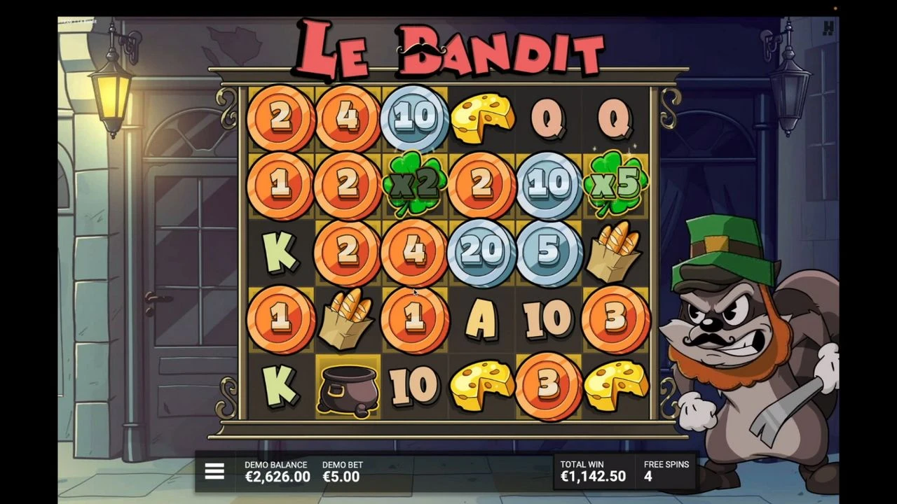 Le Bandit скриншот — Super Cascade и крупный выигрыш 10000x